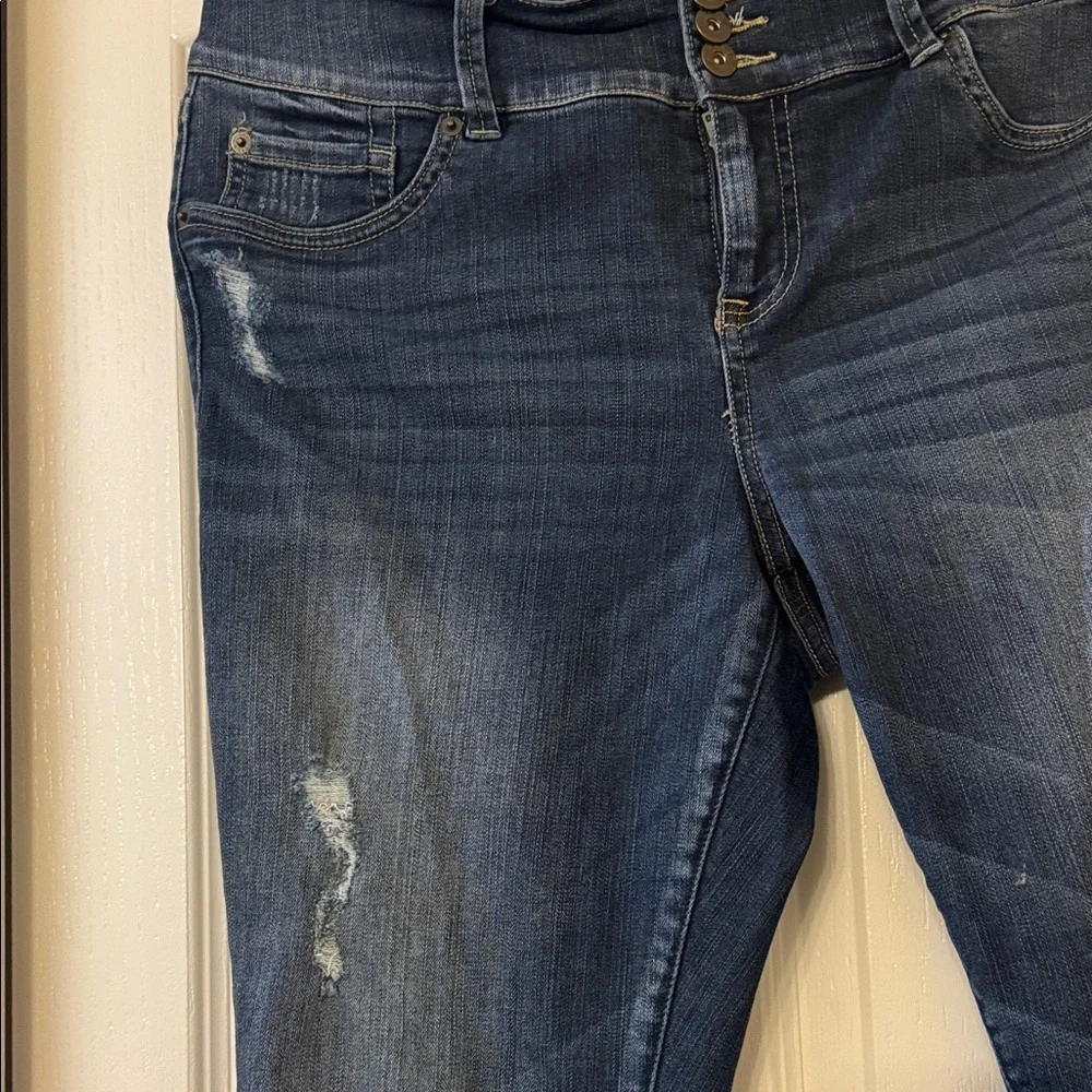 Torrid jegging Dark Wash Distressed Jeans - Blue